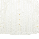 Womens Printed Blouse Yellow Long Sleeve Striped 3XL