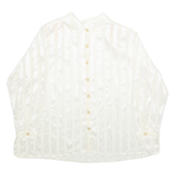 Womens Printed Blouse Yellow Long Sleeve Striped 3XL