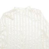 Womens Printed Blouse Yellow Long Sleeve Striped 3XL