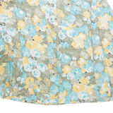 DEL MOD Womens Printed Blouse Blue Long Sleeve Floral XL