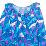 Womens Printed Top Purple Long Sleeve Crazy Pattern M