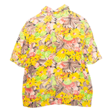 NEW TAST Womens Printed Blouse Yellow Crazy Pattern M