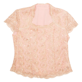 Womens Printed Top Pink Floral M