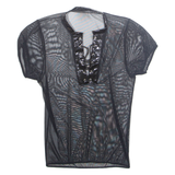 Sheer Womens Top Black M