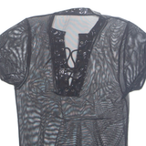 Sheer Womens Top Black M