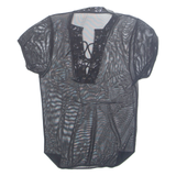 Sheer Womens Top Black M