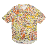 Womens Printed Blouse Brown Crazy Pattern M