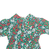 Womens Printed Blouse Green Floral 2XL
