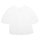 Womens Blouse White V-Neck L