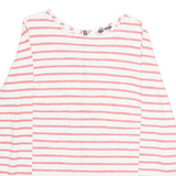 JOULES Womens Printed Top Red Long Sleeve Striped UK 14