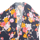 PHASE EIGHT Womens Kimono Blouse Blue Floral L