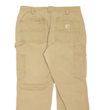 CARHARTT Carpenter Workwear Womens Trousers Beige Loose Straight W32 L25