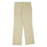 DICKIES Workwear Womens Trousers Beige Relaxed Straight W32 L32