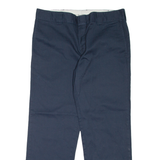 DICKIES Workwear Mens Trousers Blue Slim Straight W36 L30