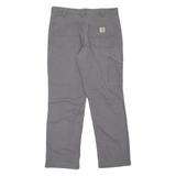 CARHARTT Workwear Mens Trousers Grey Relaxed Straight W34 L29