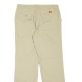 DICKIES Workwear Womens Trousers Beige Relaxed Straight W35 L33