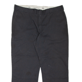 DICKIES Double Knee Workwear Mens Trousers Black Relaxed Straight W42 L30
