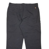 DICKIES Double Knee Workwear Mens Trousers Black Relaxed Straight W42 L30
