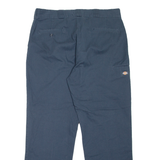DICKIES Double Knee Workwear Mens Trousers Blue Regular Straight W38 L32