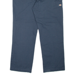 DICKIES Double Knee Workwear Mens Trousers Blue Regular Straight W38 L32
