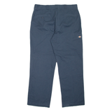 DICKIES Double Knee Workwear Mens Trousers Blue Regular Straight W38 L32