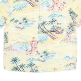 H&M Beach Mens Shirt Yellow Floral M