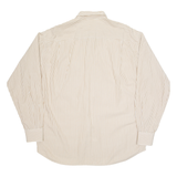 BOSS HUGO BOSS Mens Shirt Beige Pinstripe Long Sleeve L