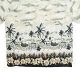 BIAGGINI Mens Hawaiian Shirt Grey Floral 2XL