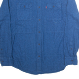 LEVI'S Mens Plain Shirt Blue Long Sleeve S