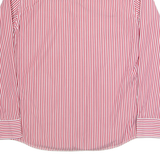 HILFIGER DENIM Mens Shirt Red Pinstripe Long Sleeve L