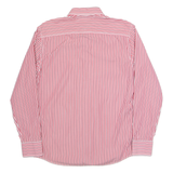 HILFIGER DENIM Mens Shirt Red Pinstripe Long Sleeve L