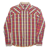 LEE Mens Shirt Red Check Long Sleeve L