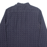 BEN SHERMAN Stars Mens Shirt Blue Crazy Pattern Long Sleeve L