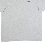 SLAZENGER Mens T-Shirt Grey V-Neck M