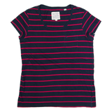 JACK WILLS Striped Womens T-Shirt Blue UK 12