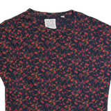 JACK WILLS Floral Womens T-Shirt Black UK 10