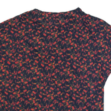 JACK WILLS Floral Womens T-Shirt Black UK 10