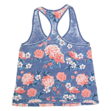 SUPERDRY Floral Womens Vest Blue Sleeveless XS