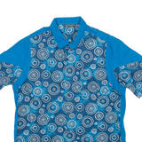 KERIS COLLECTION Slim Fit Mens Shirt Blue Crazy Pattern XL