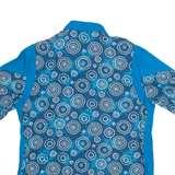 KERIS COLLECTION Slim Fit Mens Shirt Blue Crazy Pattern XL