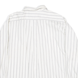JEAN DE PARIS Mens Shirt White Striped Long Sleeve M