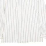 JEAN DE PARIS Mens Shirt White Striped Long Sleeve M