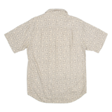 JOHN HENRY Mens Shirt Brown Crazy Pattern M