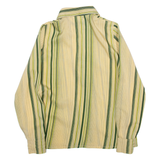 YVES DE ROCHE Womens Shirt Brown Striped Long Sleeve XXS
