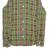 Womens Shirt Green Check Long Sleeve XXS
