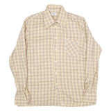 DIAMANT'S Mens Shirt Brown Check Long Sleeve M