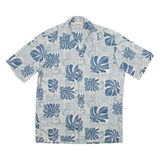ROYAL CREATIONS Mens Shirt Blue Floral M
