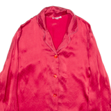 BELDONA Womens Shirt Red Silk Polka Dot Long Sleeve S