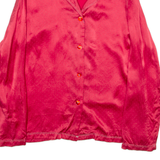 BELDONA Womens Shirt Red Silk Polka Dot Long Sleeve S