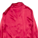 BELDONA Womens Shirt Red Silk Polka Dot Long Sleeve S